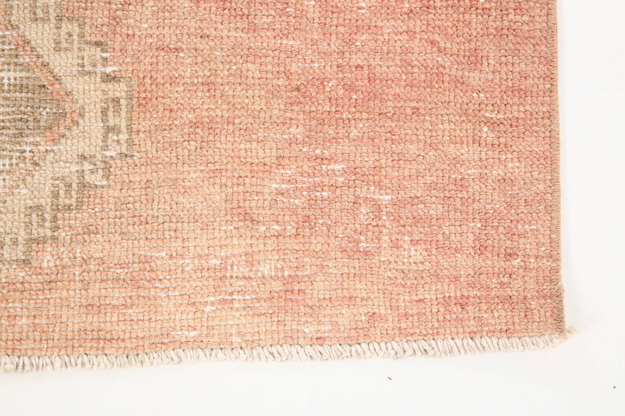 3x9 Vintage Pale Red & Brown Aesthetic Turkish Runner Rug, 91x291Cm