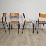 4 Mullca school chairs series