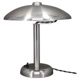 1930s Art Deco Nickel Mushroom Table Lamp Europe