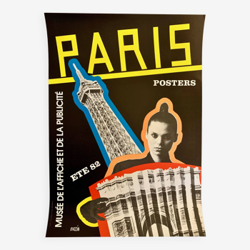 Four-color museum poster by RAZZIA PARIS SUMMER 1982