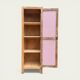 Parisian bonnetière wardrobe in raw wood, 1950.