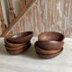 Lot de 8 bols vintage en bois
