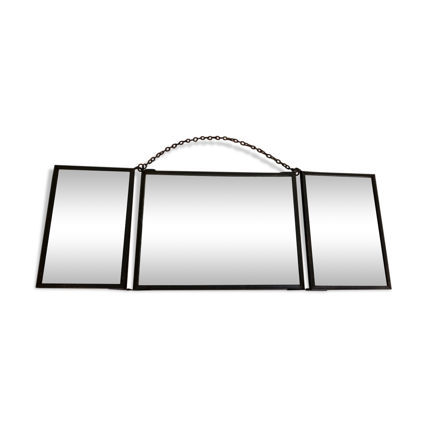 Barber mirror triptych 1900 43x15cm