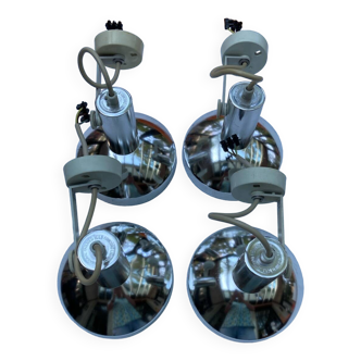 Set of 4 vintage 70'S industrial lights