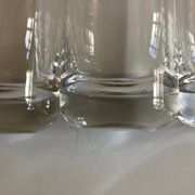 Set of 6 1970 Scandinavian crystal goblet glasses