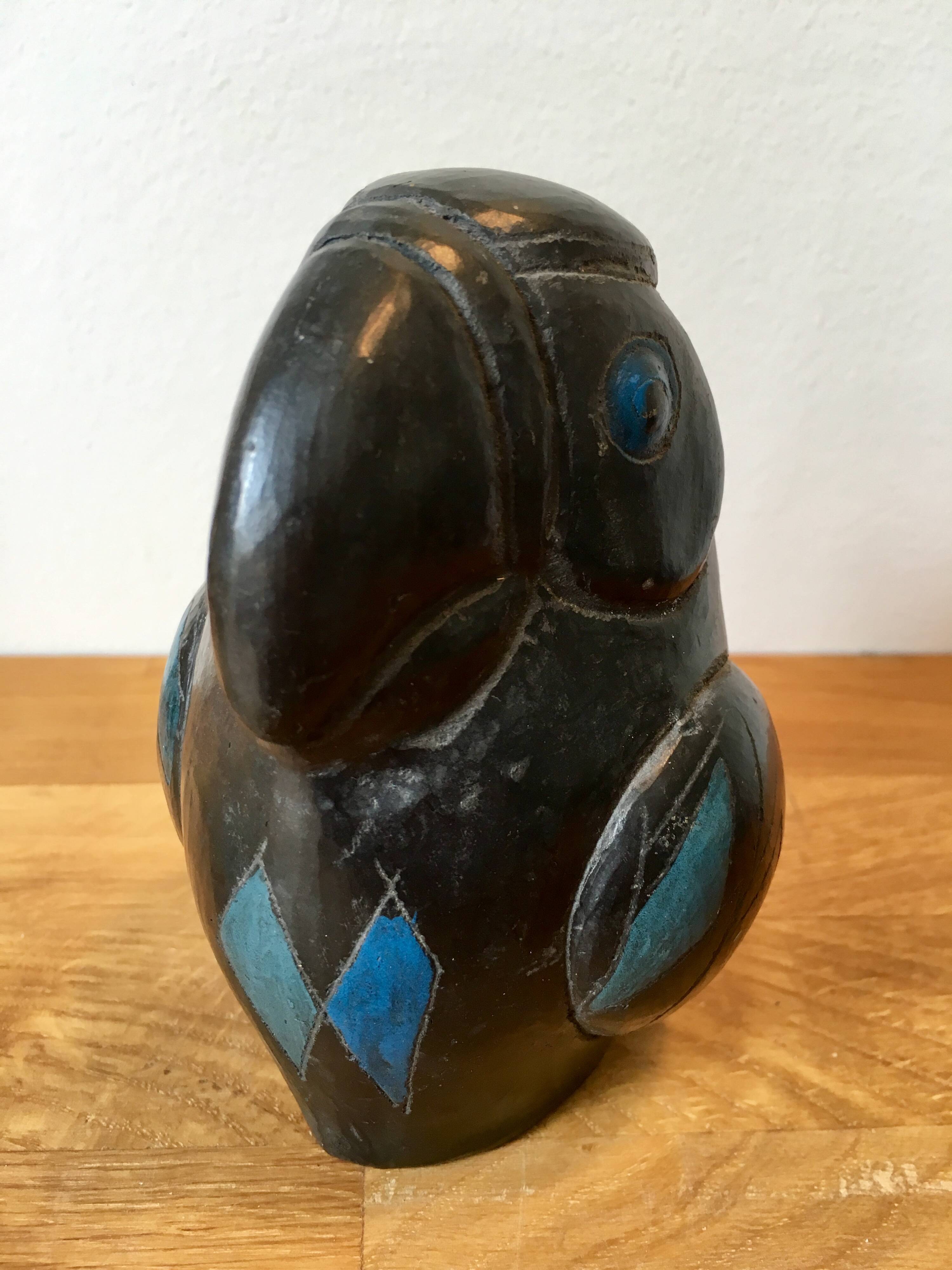 Vintage ceramic exotic bird