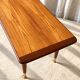 Mid-century modern teak coffee table with brass feet, Sweden circa 1960