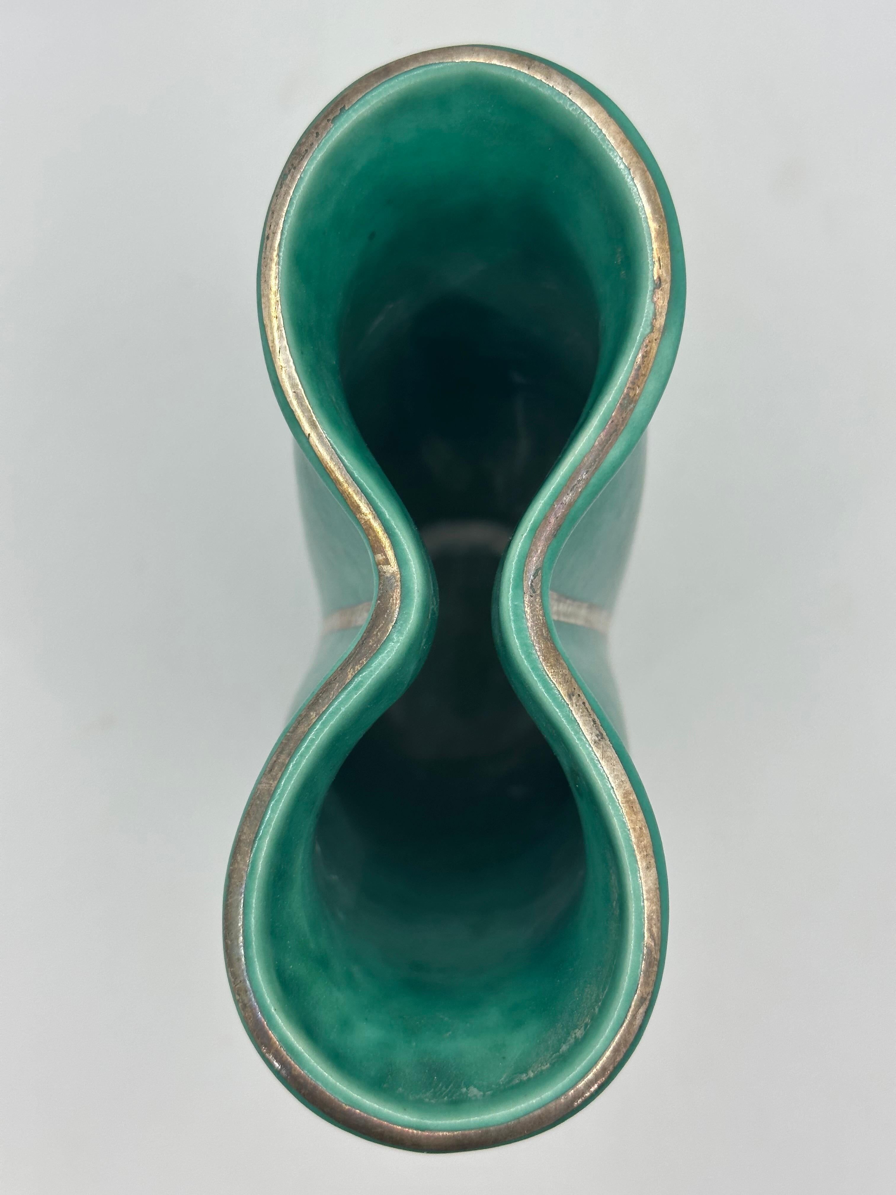 Vase Wilhelm Kage 'argenta' for Gustavsberg Sweden 1950 Signed