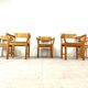Vintage scandinavian pine wood dining chairs, 1960s by GM Mobler
