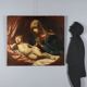 Ancient painting of the Virgin Mary, copy after Guido Reni, 18th century.