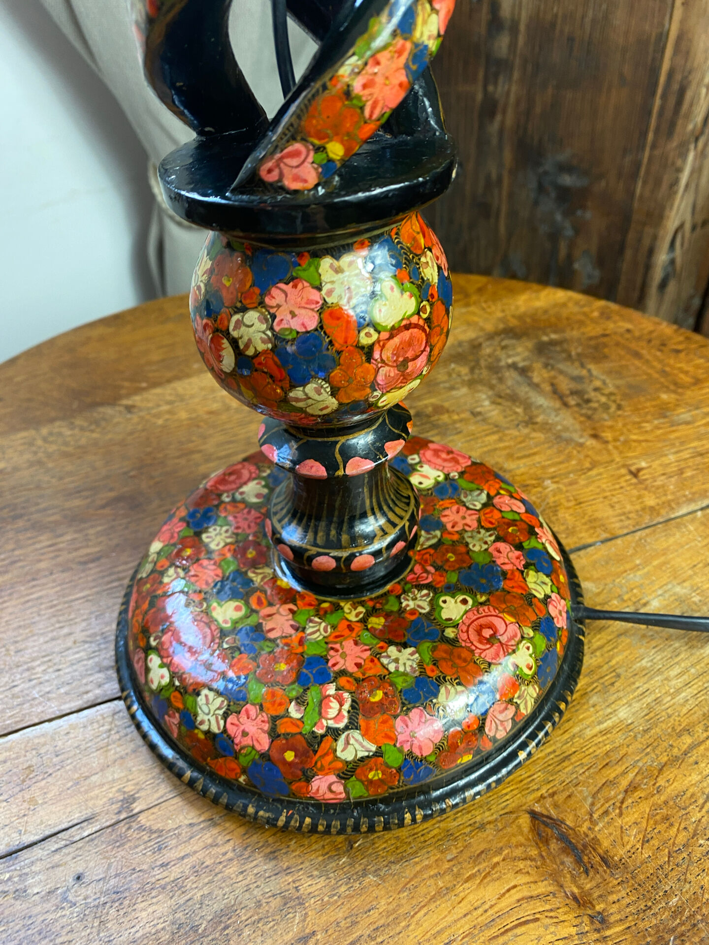 Kashmiri lamp base