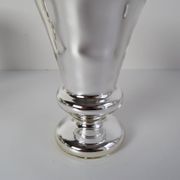Set of six Amalgam Glass Goblets, Biedermeier, Peasant Silver, Circa 1860's.