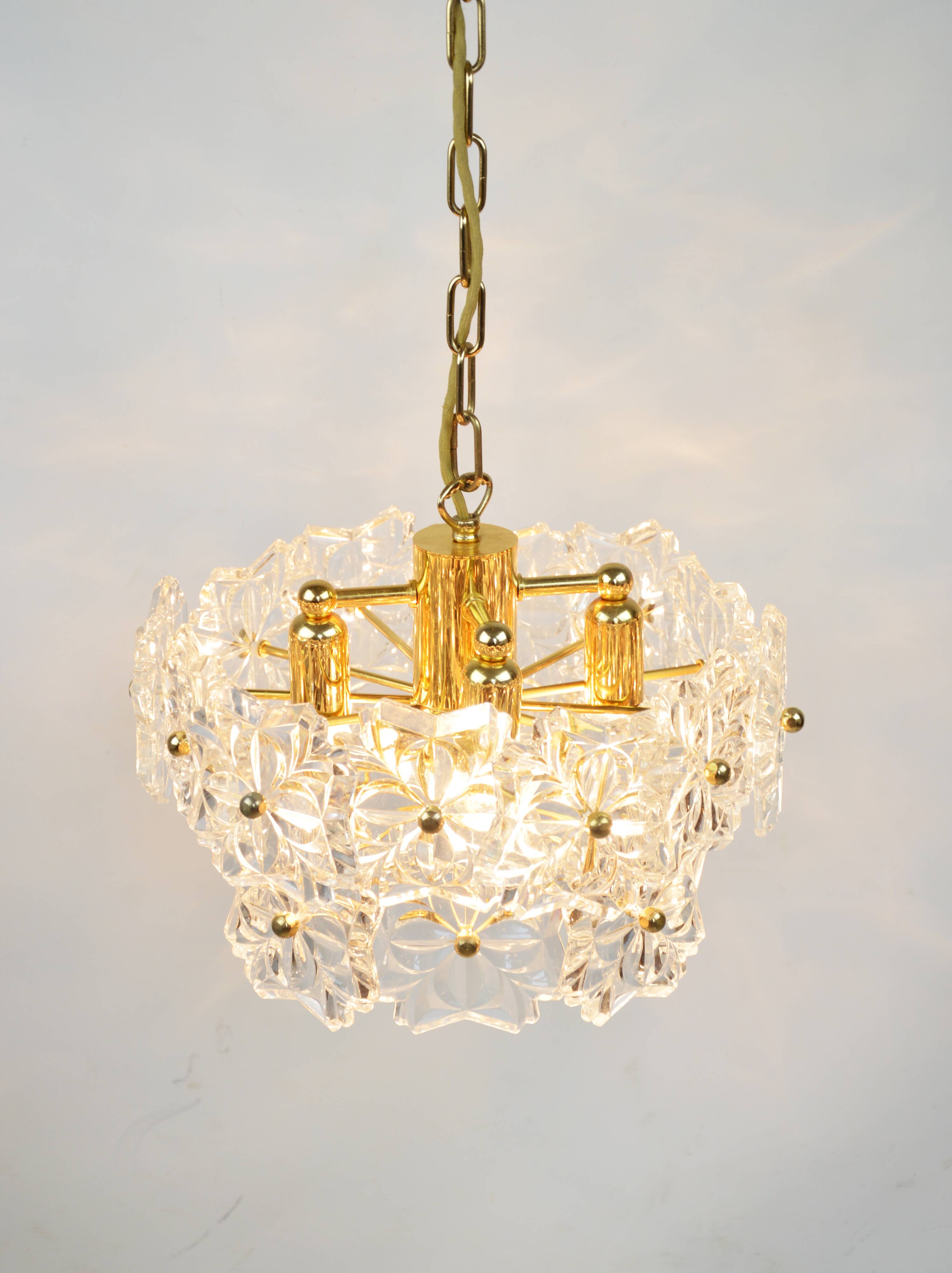 Lustre en cristal Kinkeldey, années 1970