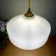 Vintage shade pendant lamp in white opaline