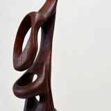 Sculpture abstraite en bois des années 1960