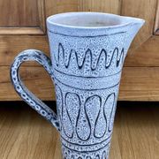Ceramic pitcher Jean Austruy gray black and white