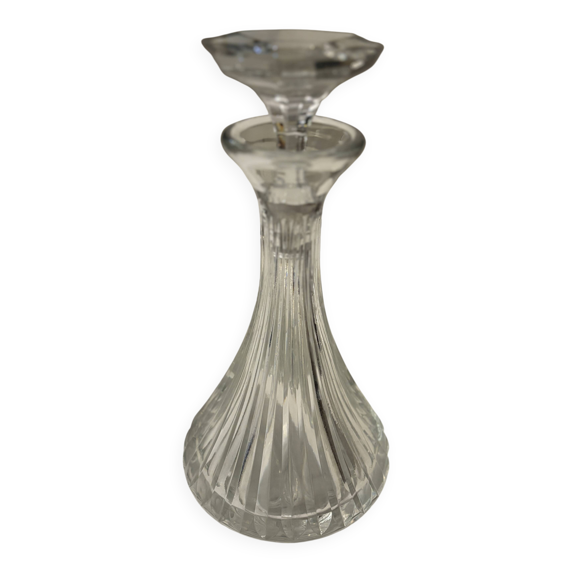 Crystal carafe from Saint-Louis with a stopper