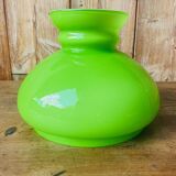 Green and white opaline lampshade from the 70s.