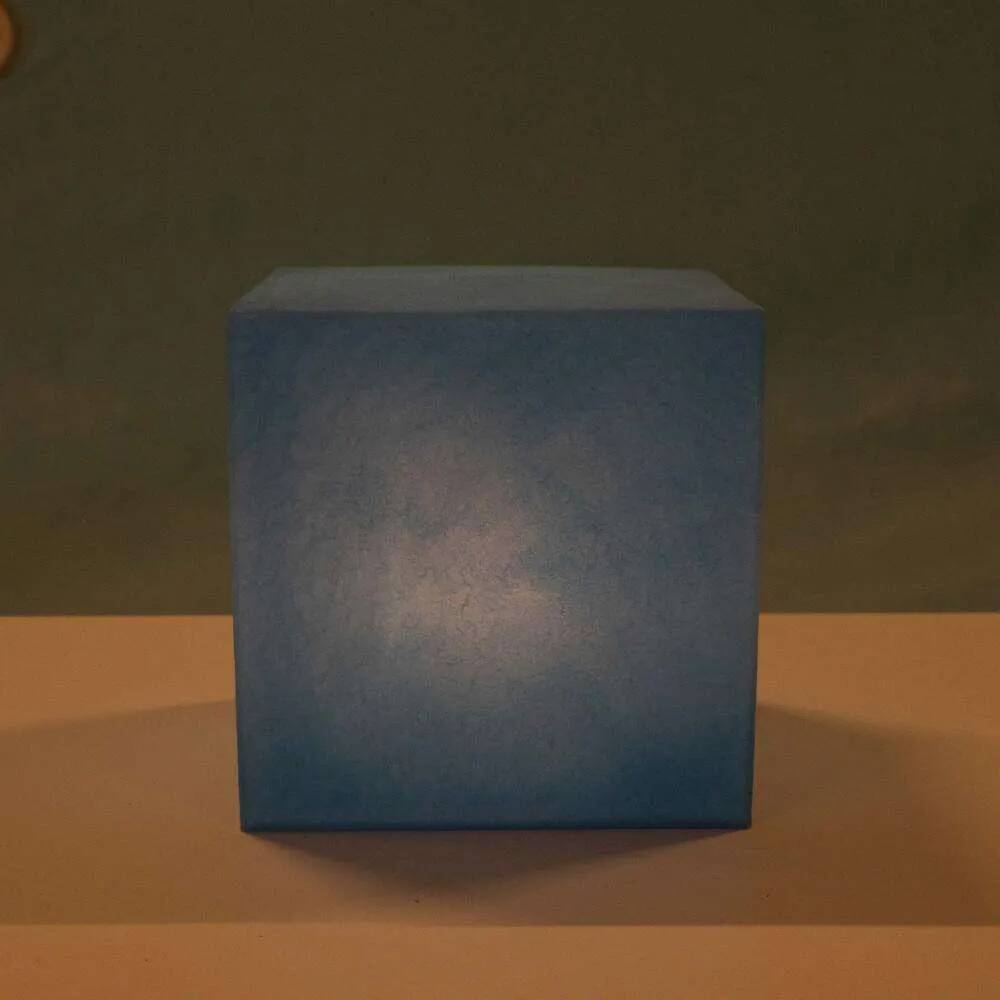 Postmodern cube lamp for children's room, Heico cubism light column.