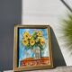 Painting bouquet of sunflowers oil on canvas