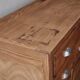 Small antique workshop furniture made of solid wood.