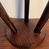 Tabouret rond tripode bois