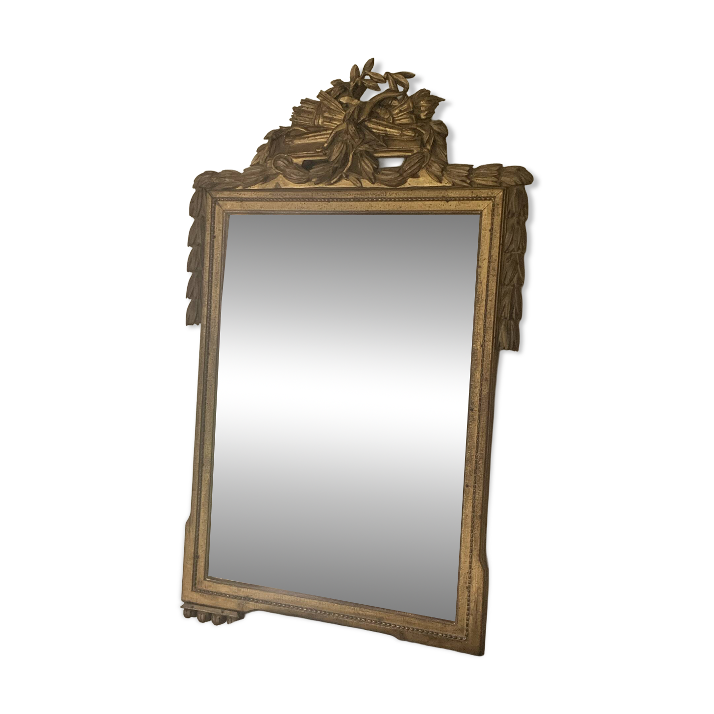 Miroir ancien en bois sculpté