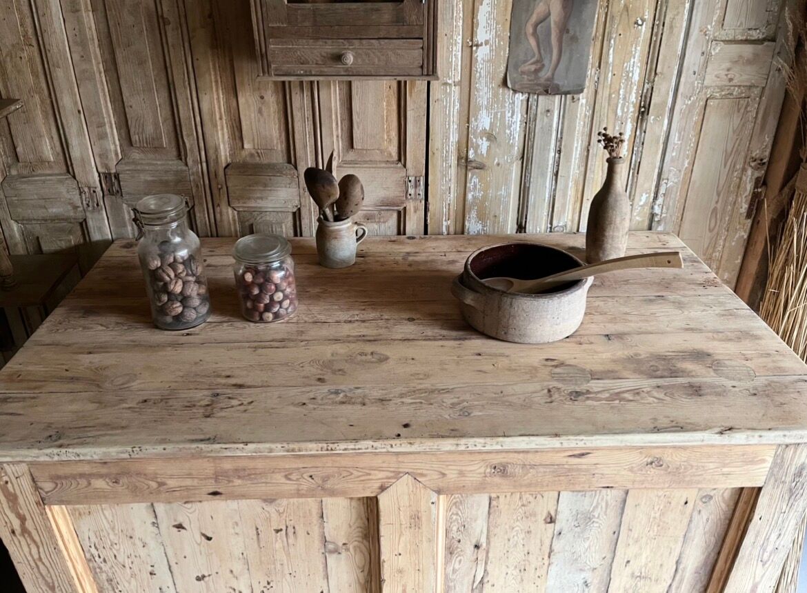 Old solid pine counter