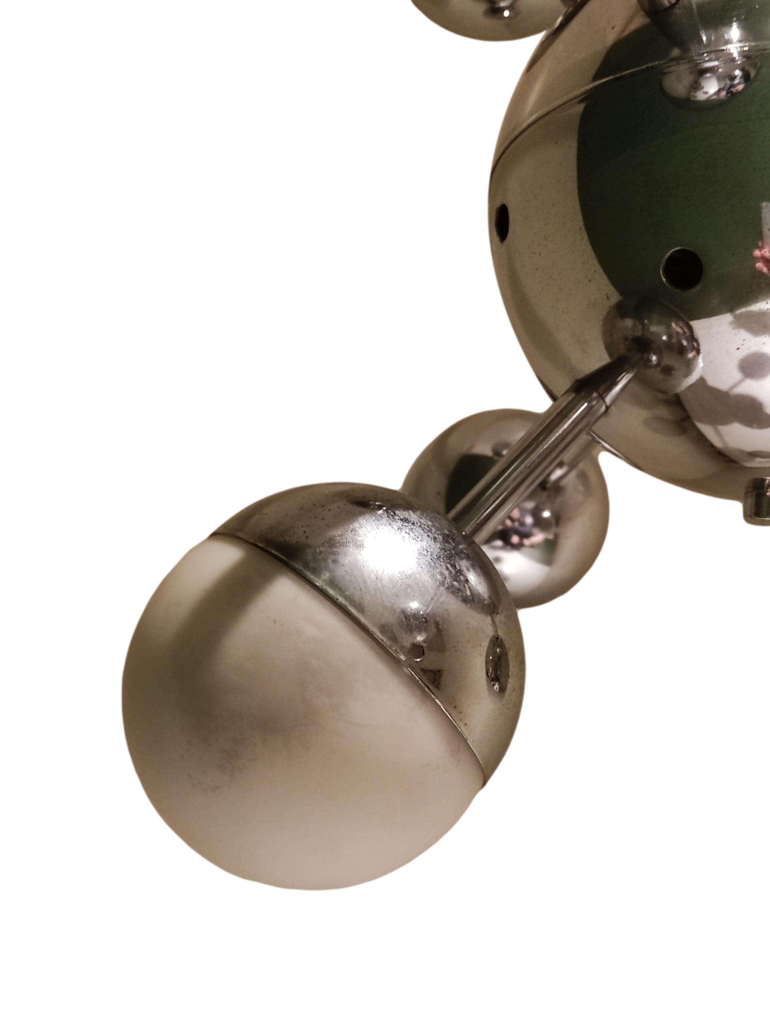 Sputnik chrome chandelier, 1960