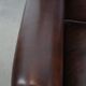 Comfortable and very beautiful set of 2 cow leather wingback armchairs in English style