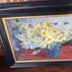 Signed painting by Idka Cohen, oil on canvas, still life with flowers, year