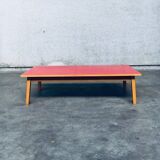 Mid-Century Red Coffee Table, Belgium, 1950s