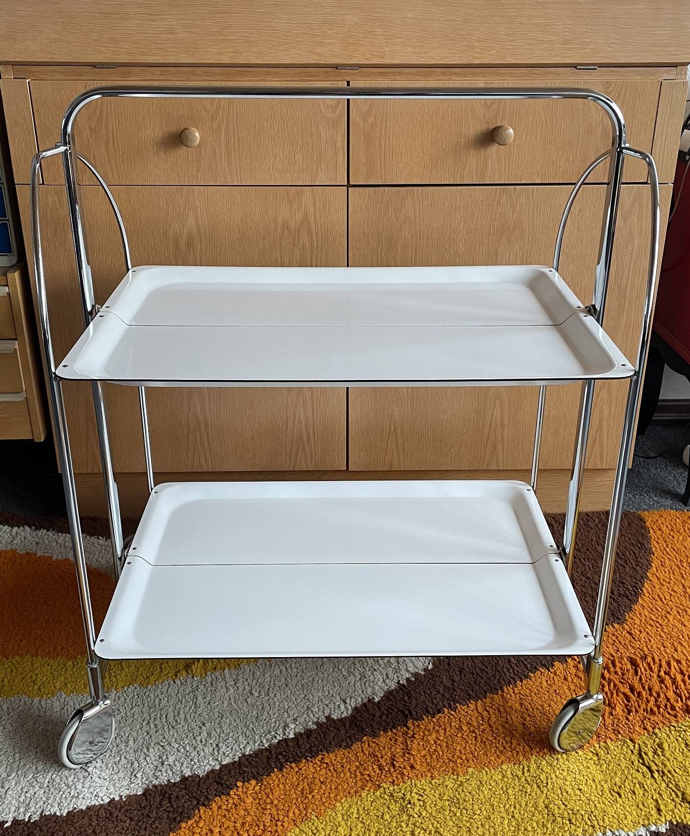 Mid-Century Folding Dinette Serving Cart from Bremshey Gerlinol, 1960s