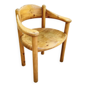 Scandinavian armchair in solid pine by Rainer Daumiller, 1970s