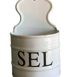 Salt box and enameled sheet metal