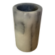 Gray white marble scroll vase