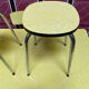 Roger Breton yellow formica set for Tublac, table, 6 chairs, 2 stools, 60s