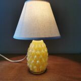 Vintage pineapple lamp in painted glass