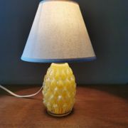 Lampe ananas vintage en verre peint