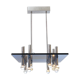 Suspension vintage en chrome et verre de Murano