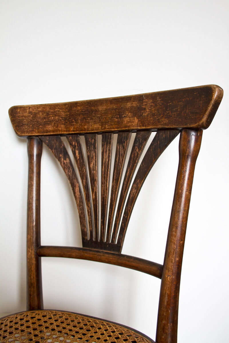Paire de chaises bistrot cannées Thonet