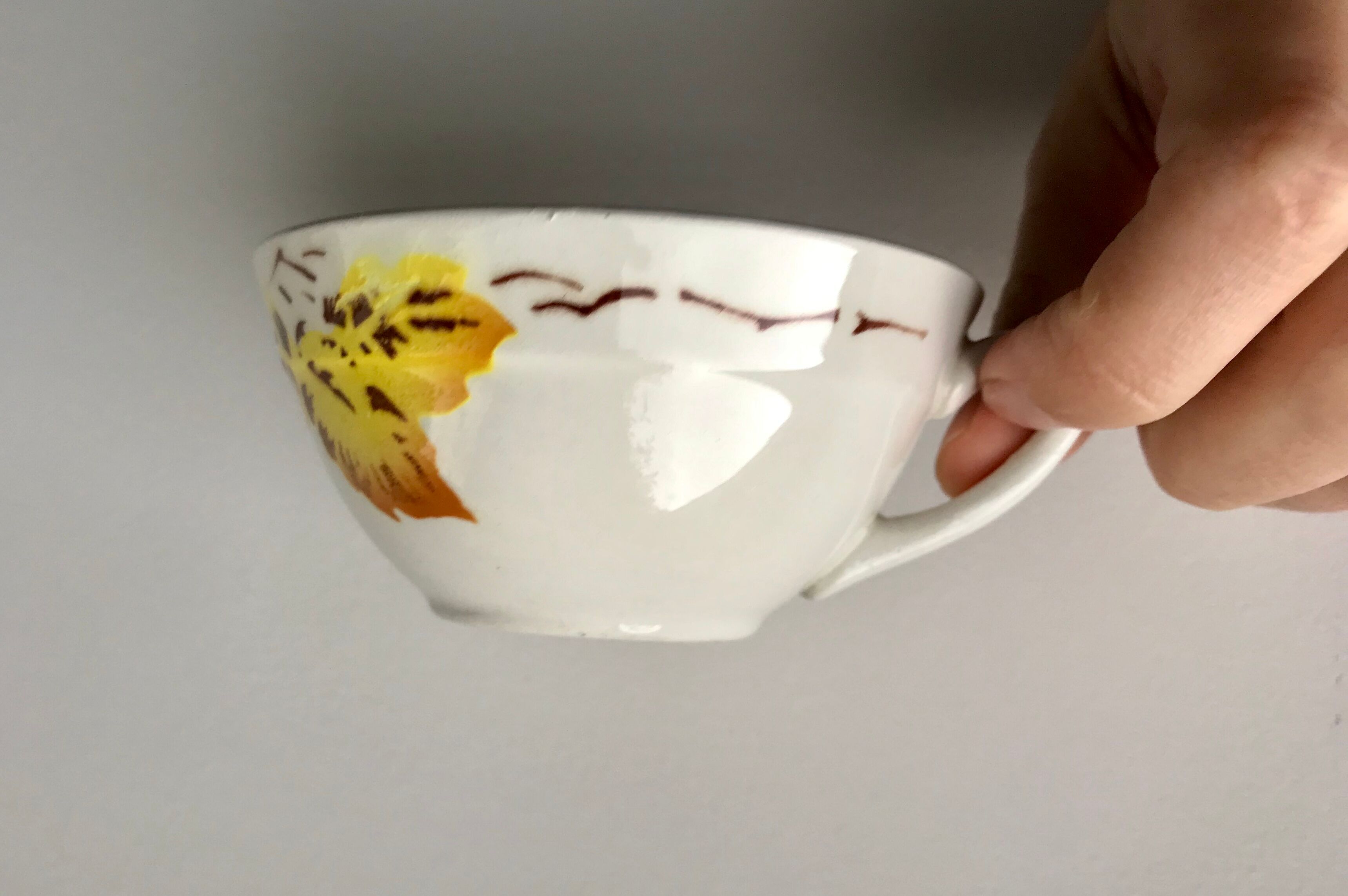 set of 5 coffee cups Badonviller 30-40s