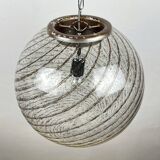 Vintage swirling Murano glass pendant lamp La Murrina, Italy, 1970s