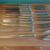 Box 24 silver metal knives, Ravinet Denfert