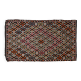 Area kilim rug ,vintage wool turkish handknotted kilim, 300 cmx 165 cm rug