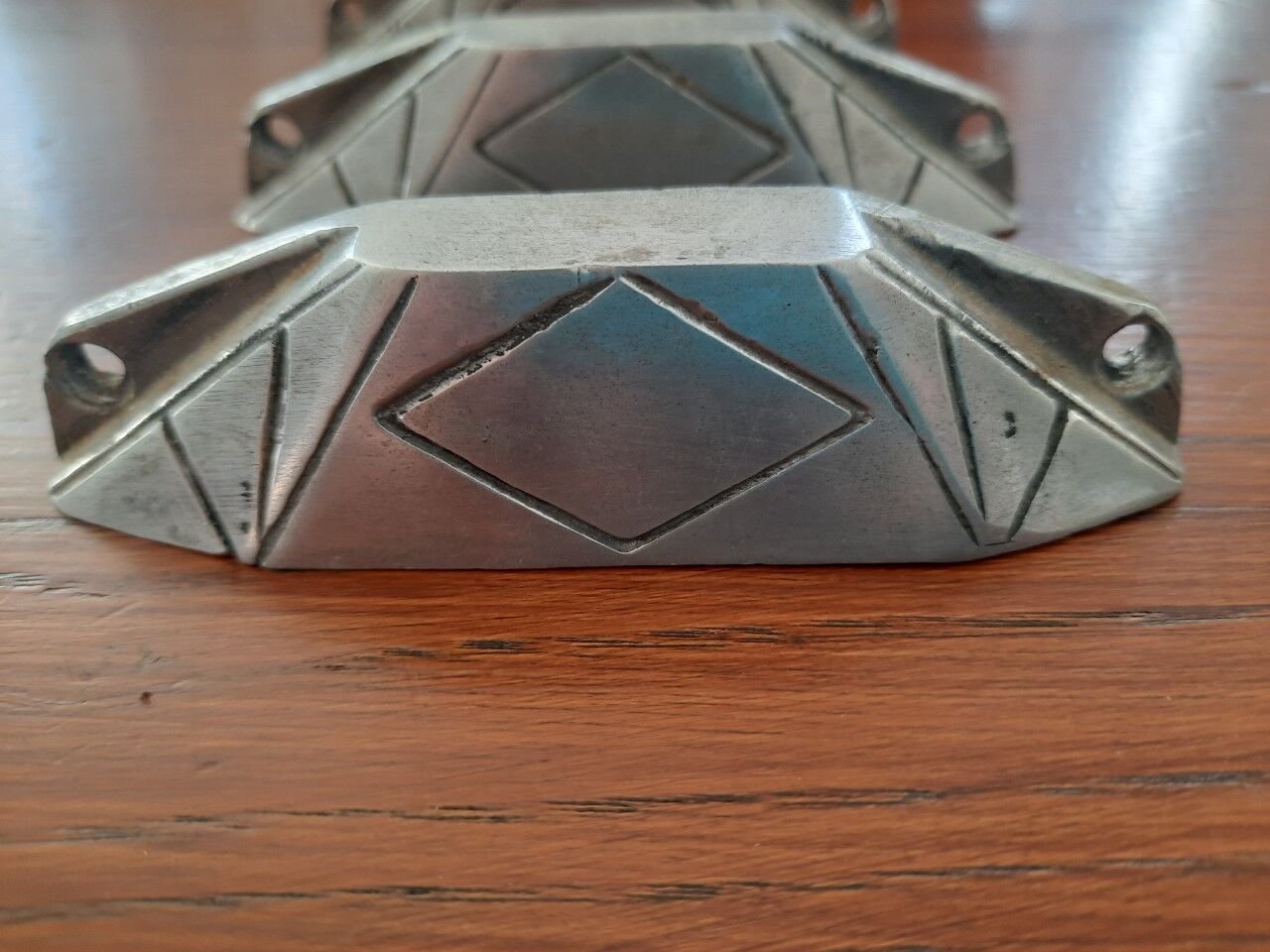 Set of 3 art deco handles