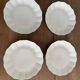 Set of 4 white porcelain deep plates – Giraud Limoges – 21.5
