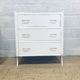 Commode pieds compas patinée