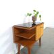 Mid-Century kastje J.D. Freese met klep en zwart opaline glas