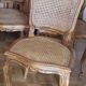 Lot de 6 chaises bois cannage